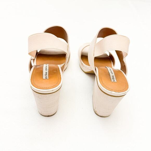 & Other Stories Nude Pink Block Heel Strappy Round Toe Sandals Shoes Size 40 EUC - Picture 2 of 6